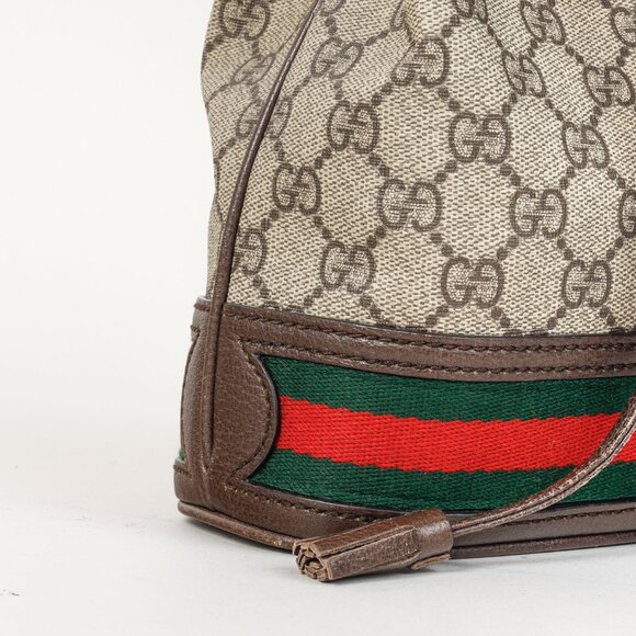Gucci Ophidia Brown GG Supreme Mini Bucket Bag - Picture 9 of 15